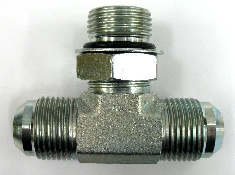 AF C5715-24-24-24 - 1-1/2 Male JIC (1-7/8''-12 Threads) x 1-1/2 Male O-Ring Boss (1-7/8''-12 Threads) - Straight Thread O-Ring Boss Branch Tee