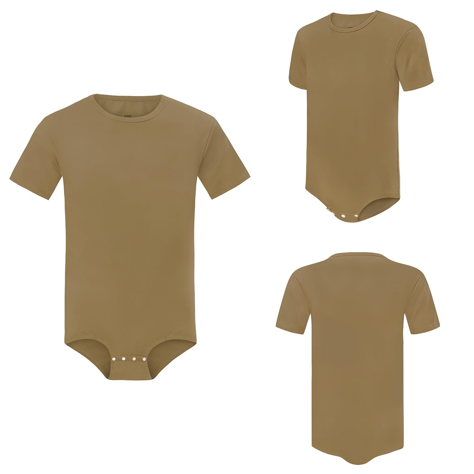 LittleForBig Männer Baumwolle Strampler Onesie Pyjamas Bodysuit - Entspannte Passform Basic Strampler