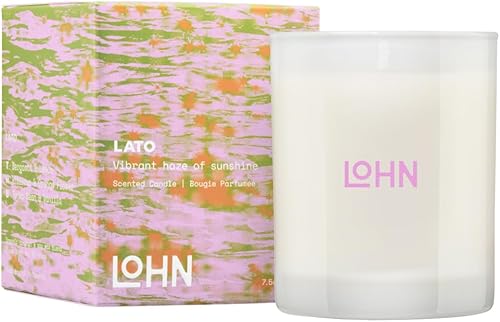 Lohn Erde Mini vela perfumada Vela de aceite esencial para el hogar, notas de cedro, higo, vetiver y ámbar, cera de coco sostenible y soja, larga