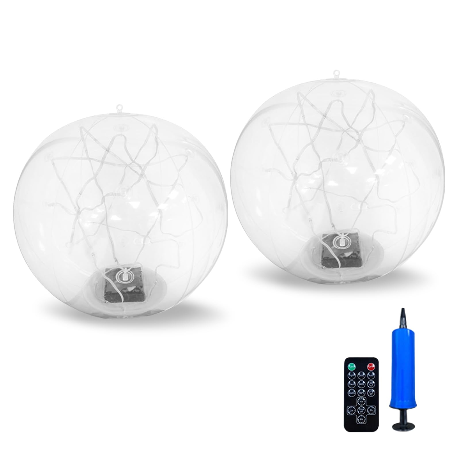 TWSOUL 2 luci solari galleggianti per piscina, 35 cm, Ip68, impermeabili, 16 colori con telecomando, sfera solare, decorazione per piscina, fontana, acquario (luce calda)
