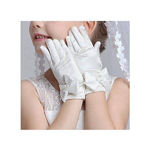Deceny CB Short Flower Girls Satin Gloves for Wedding & Princess2