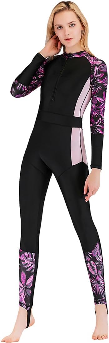 Micosuza Swimsuit for Women Design One Piece Long-Sleeve Surfing Suit