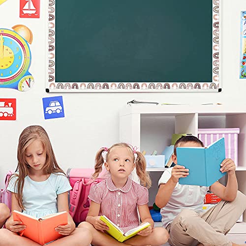 Creely 20M Boho Rainbow Bulletin Board Borders Rainbow Rechte Borders Klaslokaal of Home School Decoratie - Image 7