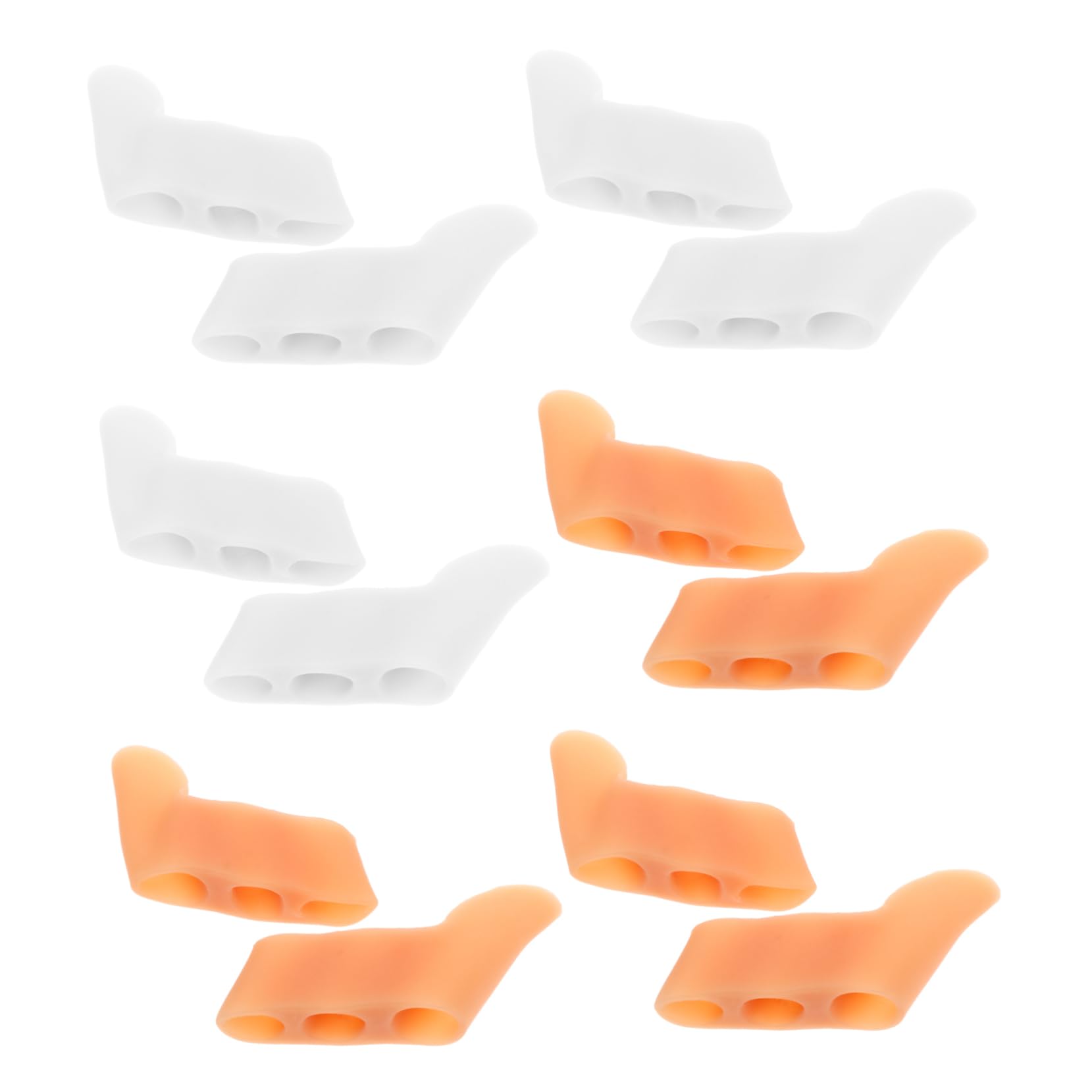 BESTYASH 12Pcs Little Separator and Protector for Overlapping Foot for Daily Use Transparent and Flesh Color Foot Care Tool for Comfort and Relief