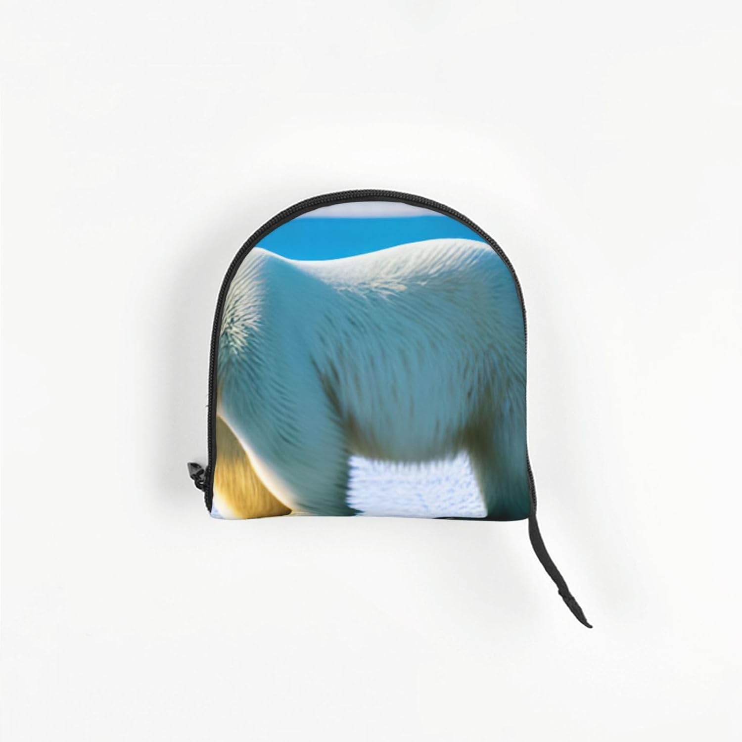 Polar Bear Ice Print Portable Foldable Shoulder Bag for Travel,with Collar Hook and Handle Pad,Cute Stylish Design