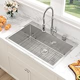 Sarlai - Fregadero de cocina de 33 x 22 pulgadas, para encimera