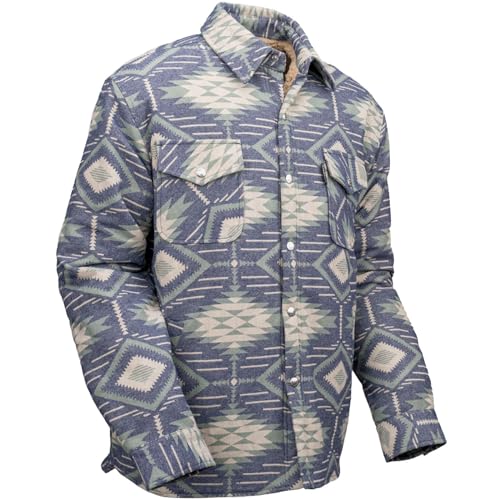 Image of Outback Trading Company Men's Ronan 29761 Cotton Warm Outdoor Casual Western Berber Lined Snap Closure Long Sleeve Jacket
