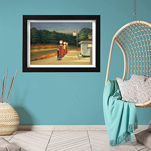 Impression d'art Gaz Edward Hopper par Spiffing Prints format medium mat - 4