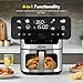 MIRASTON 8.5QT Air Fryer, Family Size Digital Air Fryers, Nonstick Square Basket, Smart Touchscreen with 8-Preset, Air Frying, Reheat Leftovers, Party Food, Fast Cooking, Dishwasher-Safe, for Kitchen