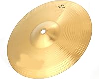 Vista 5 de Platillo de tambor, instrumento musical de platillo de chapoteo de latón de 10 pulgadas para batería