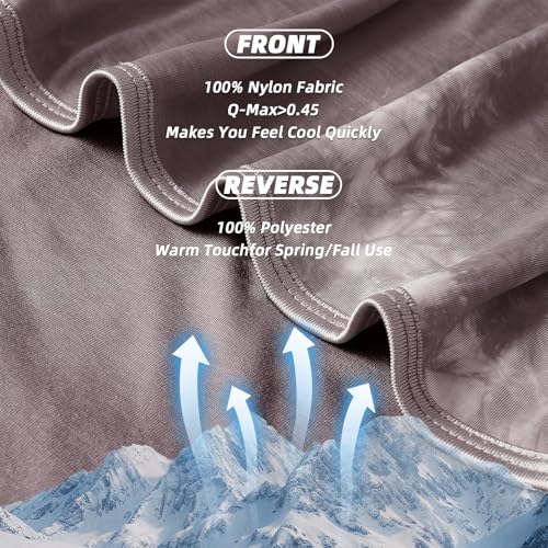 Image of inhand Cooling Throw Blanket (50 inchx60 inch), Cooling Blankets for Hot Sleepers, Absorbs Heat to Keep Adults Cool for Summer Nights Sweats, Thin Cold Lightweight Blanket for Couch Bed, Coffee