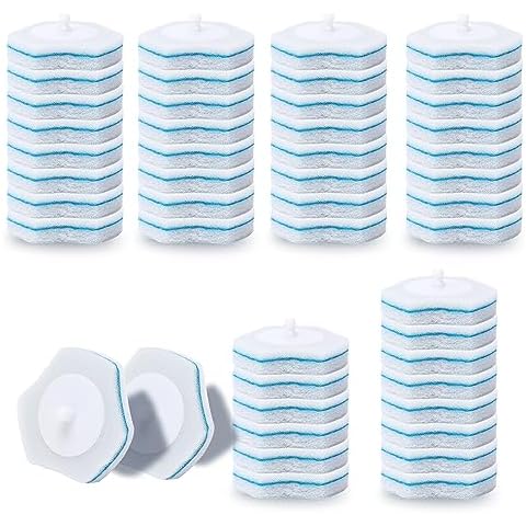 DALIPER Disposable Toilet Brush Cleaner Refills 48PCS, Bathroom Bowl Wand Cleaning System Replacement Heads (Only Wand) Cover