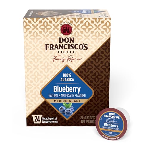 Don Francisco's Blueberry Coffee Pods 24ct, Medium Roast