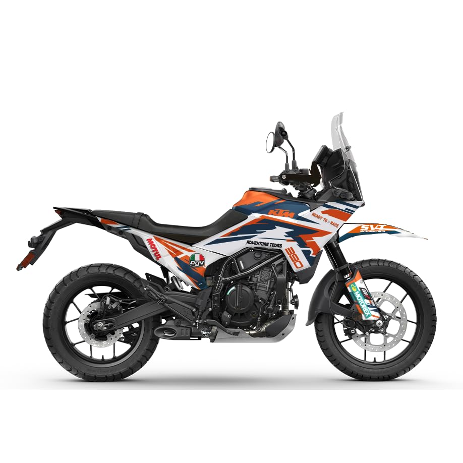 KTM 390 Adventure 2026 Graphic Kit | OrangeBlu| by Motocross Graphix| Printed on Standard/Premium Vinyl with Ultra Gloss Laminate, Waterproof, Precise Precut Sticker, Non-Fading. Full Kit-image-46