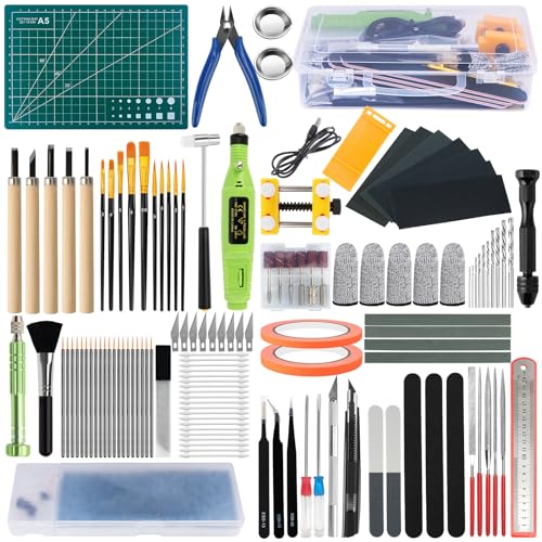 170 Pièces Outils de Modélisme Gundam Kit, Ensemble d'outils de Fabrication de Modèles, Hobby Building Craft Set, Outils de Modélisme Basic pour la Construction,...