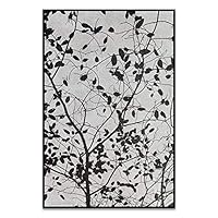 SIGNWIN Framed Canvas Wall Art Black Tree Branch with Leaves Canvas Prints Home Artwork Decoration for Living Room,Bedroom - 16
