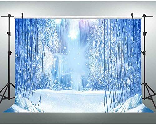VVM 7x5ft Winter Frozen Photography Backdrop White World Wonderland Theme Princess Party Backdrop Christmas Studio Props GYVV733