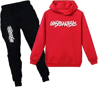 amropi Boy's Tracksuit Pullover Hoodie Jogging Pants Set 2 Pieces Sweatsuit for 2-17 Years