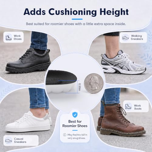 Image of 4D Cloud-Like Comfort Soles for Women - Soft Memory Foam Cushioning Insoles - Trim to Fit Steppers Insoles with Arch Support for Foot Pain Relief and Fatigue Reduction(US W 6.5-9)