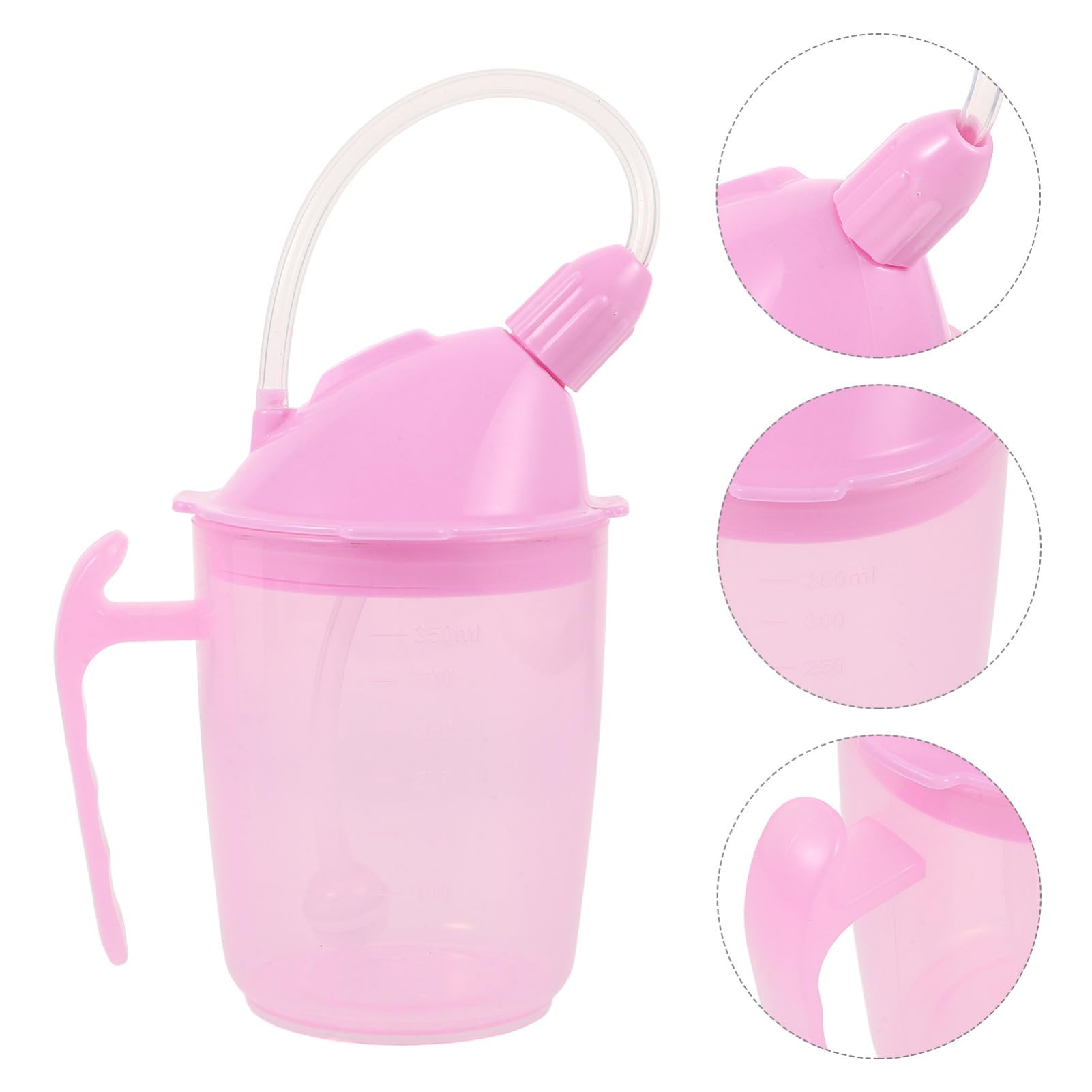 Vaso de Alimentación con Tapa Antirrobo y Pajita para Pacientes Encamados Adultos Mayores y Embarazadas Diseño Prueba de Fugas Capacidad Moderada para Beber Cómodo y Seguro