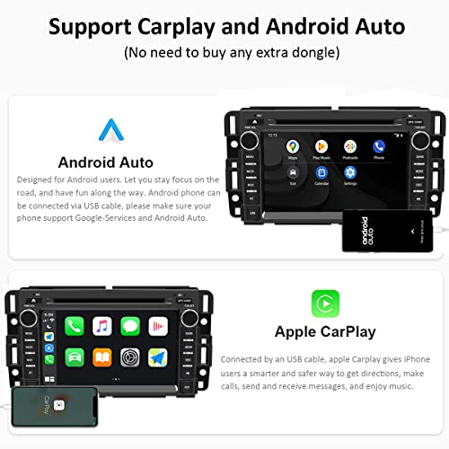 Swtnvin Car Stereo Radio Android 11 Dvd Player For Gmc Sierra Yukon Chevrolet Buick Chevy Silverado Double Din 7 Inch Multimedia Radio Navi Support Wifi Bt Steering Wheel Octa-Core 2G Ram 32G Rom #TOP3