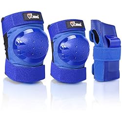 JBM Adult & Kid Knee Pads Elbow Pads and Wrist Guards for Roller Inline Skating Scootering Skateboarding