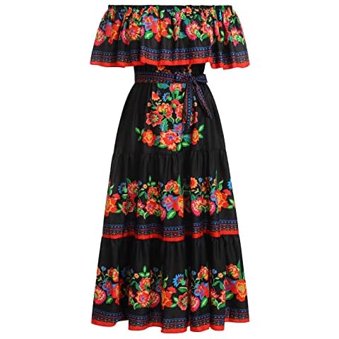 EFOGEP Women Floral Maxi Dress for Summer Cover