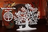 JR MADERAS - Arbol de la Vida Personalizado para Decoracion del Hogar - Hecho 100% de Madera - Idea Original para Regalar Mujer y Hombre