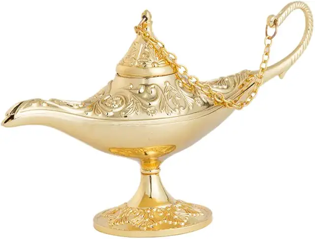 Vintage Aladdin Lamp - Zinc Alloy Magic Genie Light for Home Decor