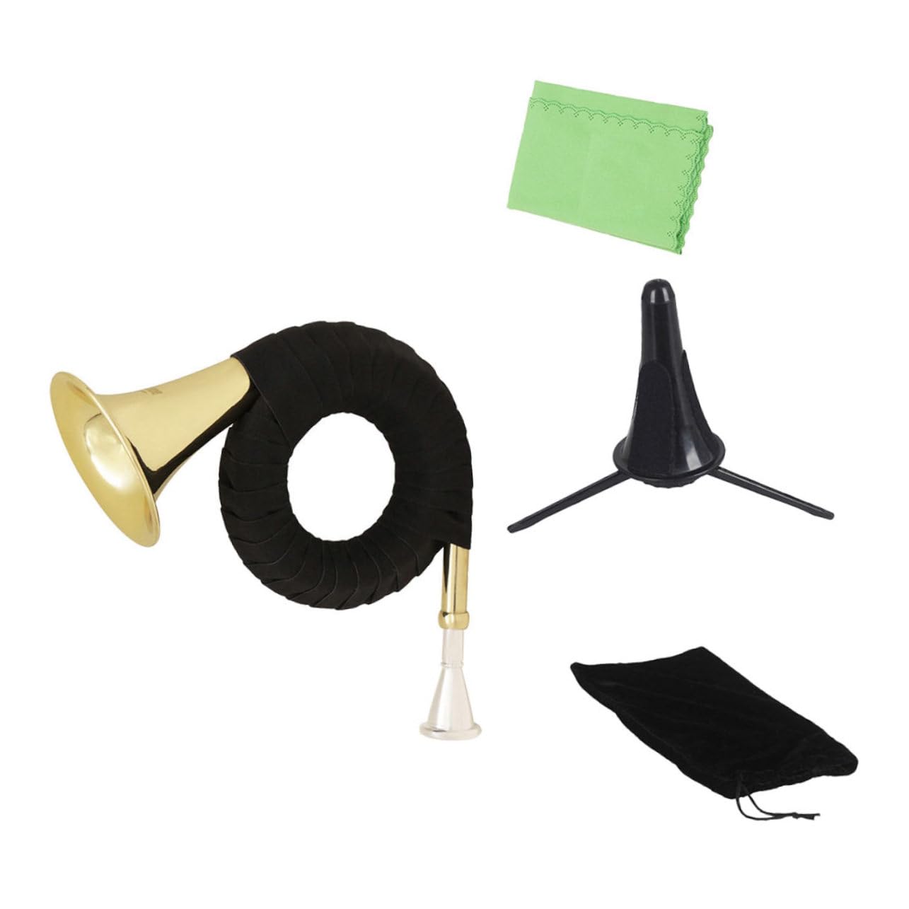 HANABASS 1pc Professional Waldhorn Brass Instrument Lightweight and Portable French Horn for Easy Assorted Color