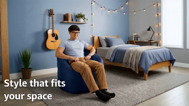 Amazon.com: Big Joe Milano Bean Bag Chair for Kids, Teens, Adults