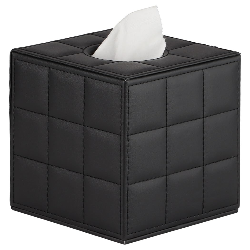 Soporte para caja de pañuelos de piel en baños y oficinas dispensador de papel decorativo