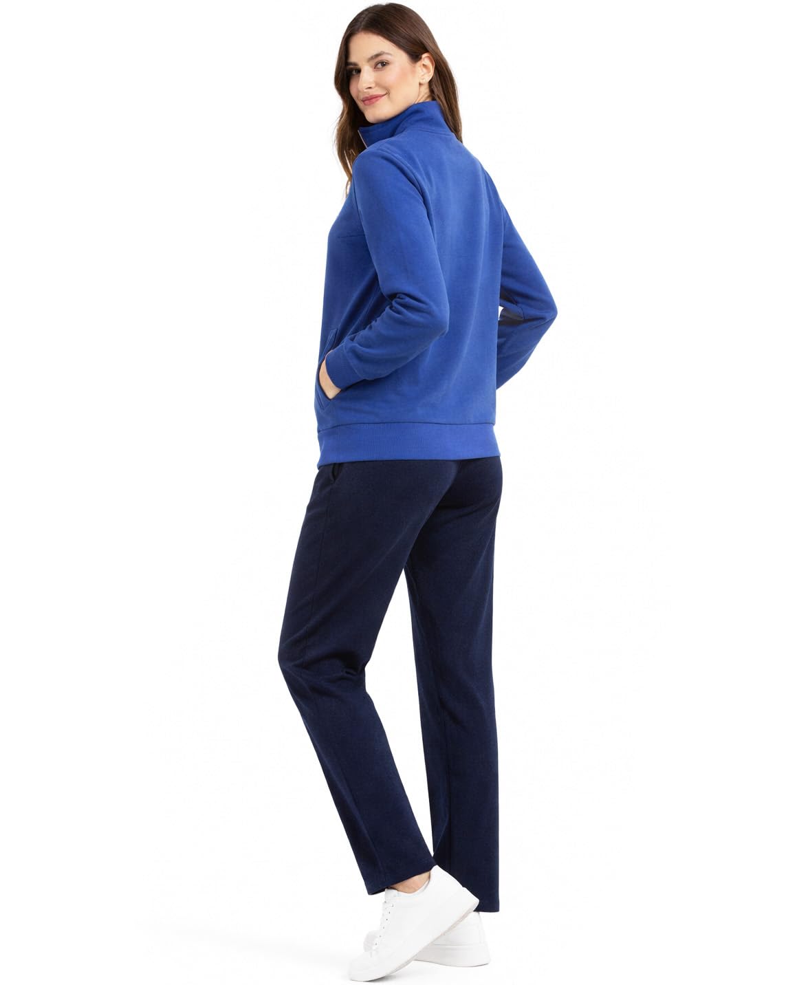 Tuta Donna Estiva in Cotone Garzato Made in Italy - Sportiva Elasticizzata per Primavera ed Estate