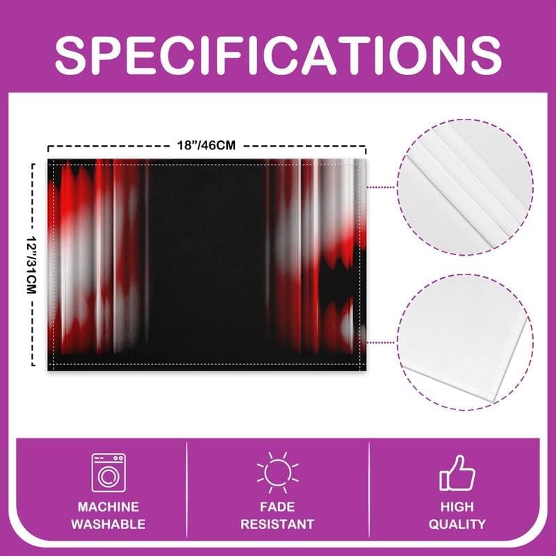 Miniatura 5 de jejeloiu Juego de 4 manteles individuales geométricos abstractos degradados, manteles individuales modernos para cocina, comedor, decoración