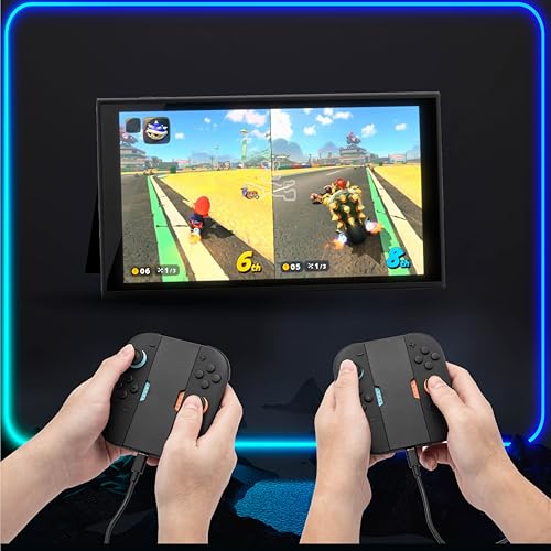 Image of NiTHO Charging Grip for Switch 2 JoyCon with 3M USB-C Cable, Ergonomic Controller Charger Handle Grip for Nintendo Switch 2, Compact Clip-In Charging Grip Holder, Play While Charging