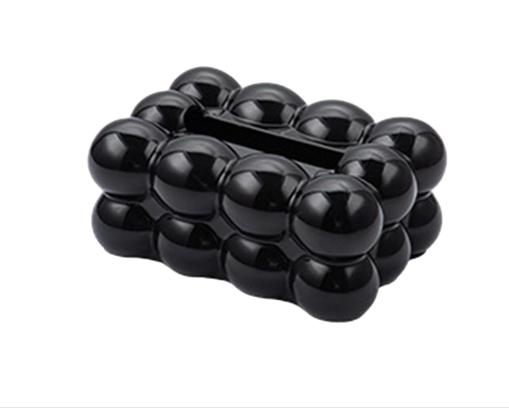 Bubble-Shaped Tissue Box, Decorative Tissue Holder, Modern Tissue Dispenser for Living Room, Tissue Dispenser Made of Shiny Plastic - a Stylish Addition to Home Decor. (Black)-image-40