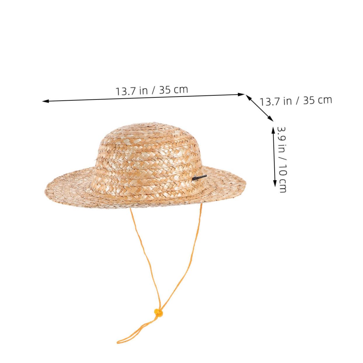 Holibanna Sombrero de Paja para Niños, Sombrero de Playa para Exteriores Protección Solar y Diseño Decorativo para Actividades al Aire Libre