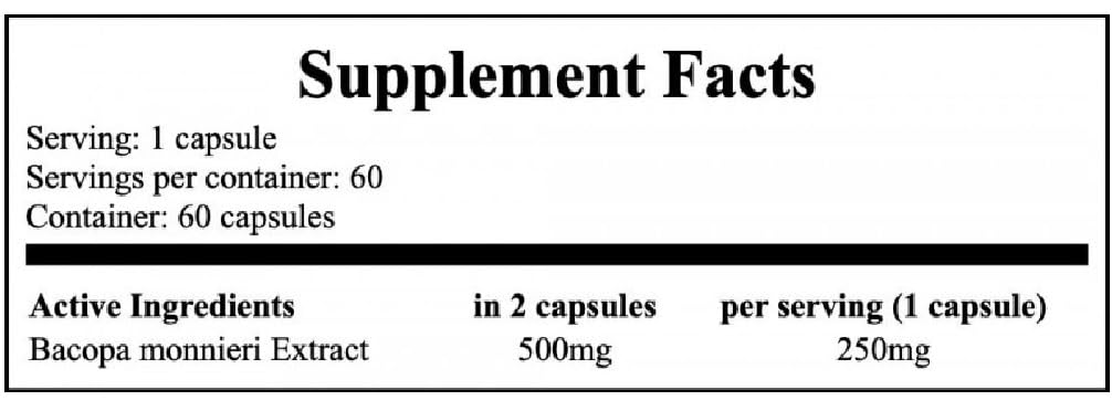 Himalaya - BACOPA | Brahmi biologique pour clarté mentale et tranquillité intérieure - 60 capsules