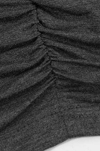 Smallshow Women's Maternity Tank Tops Sleeveless Ruched Pregnancy Clothes Black/Light Grey/Dim Grey Medium 3-Pack #TOP5