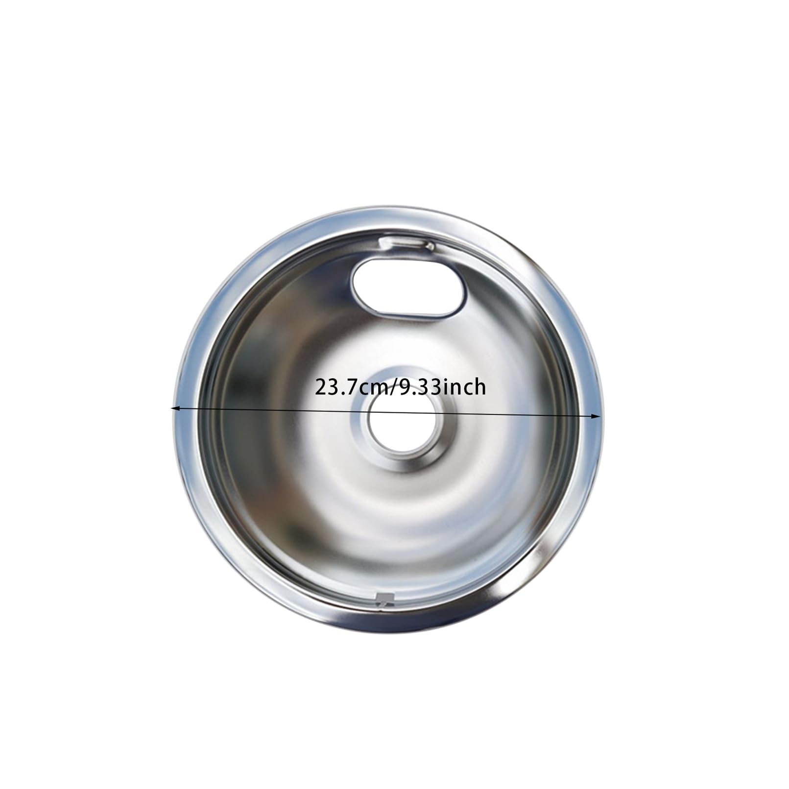 COMSY Stove Burner Drip Pans For Electric Stove Top Chrome Finish Electric Stove Burner Drip Pans Compatible With Ge Stoves,8 Inches