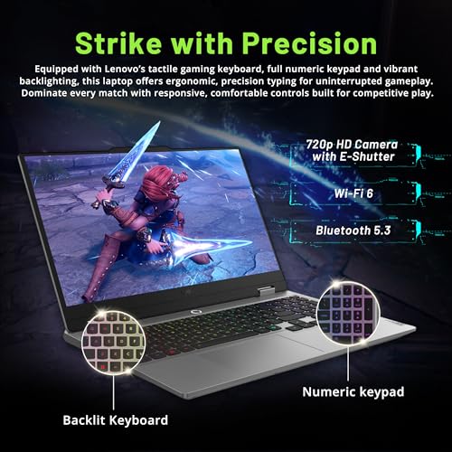 Image of Lenovo LOQ 15.6 inch FHD 144Hz Gaming Laptop, AMD Ryzen 5 220, GeForce RTX 5050 8GB GDDR7, 16GB DDR5, 1.5TB Storage (512GB SSD +1TB Docking Station), Backlit Keyboard, HD Camera, Windows 11 Home, Gray