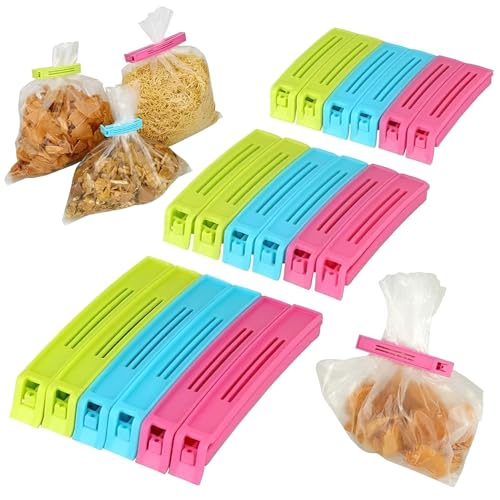 SHITHI Food Bag Sealing Clips – Airtight & Reusable Snack Clips for Freshness | Durable Kitchen Storage for Plastic Pouches, Food Packets & Snacks | M