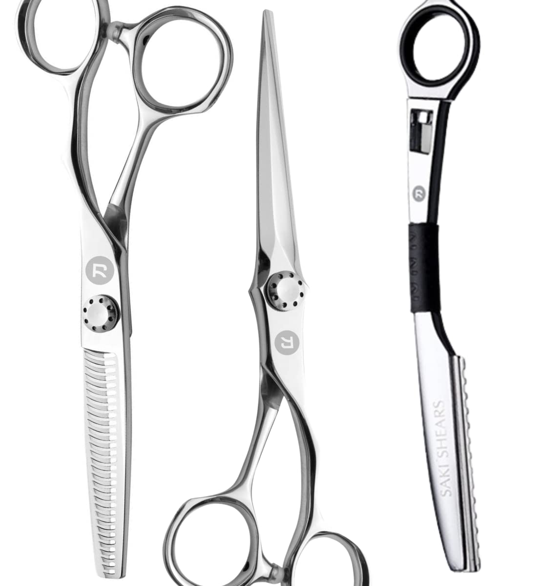 Saki Shears6" Set of Professional Hair Cutting Scissors for Professionals - Hand Finished for the Ultimate Sharp and Long Lasting Edge - Great for Wet or Dry Haircutting