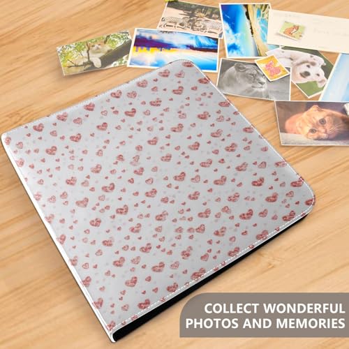 Álbum de Fotos Scrapbook DIY Auto adhesivo 3 Anillos 40 Páginas 8x10 Corazones para San Valentín miniatura 5