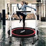 [page_title]-Saturey Indoor Fitness-Trampolin, Sports Fitnesstrampolin Klappfunktion Optional Ø 100Cm Leistungsstark Bis 350 Kg Benutzergewicht