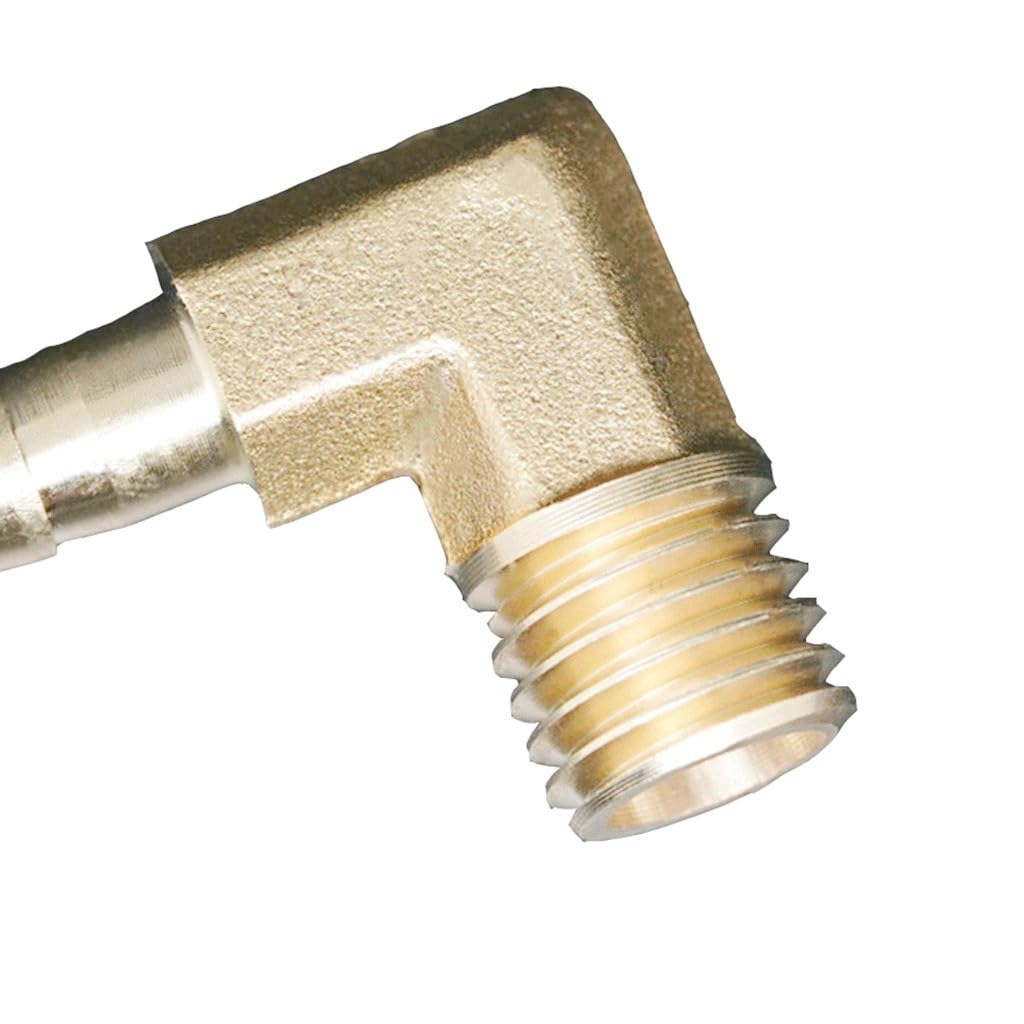 Złącze króćcowe do węża z mosiądzu 90 stopni - Adapter do montażu rur z gwintem męskim metrycznym(M14x2-8mm)