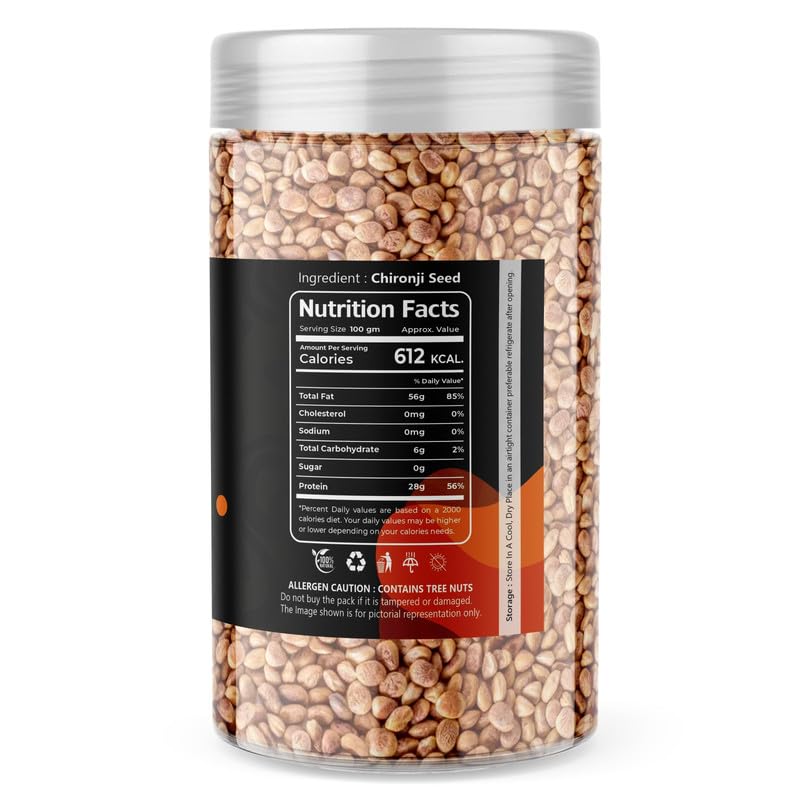 Image of RUSTIC BITES Natural Chironji Seed I Raw Charoli | Almondette Kernels | Almondette | Chironjii Dana | Crunchy Texture | Charoli| Seeds For Eating Kernels Seed | chironji seeds 100g