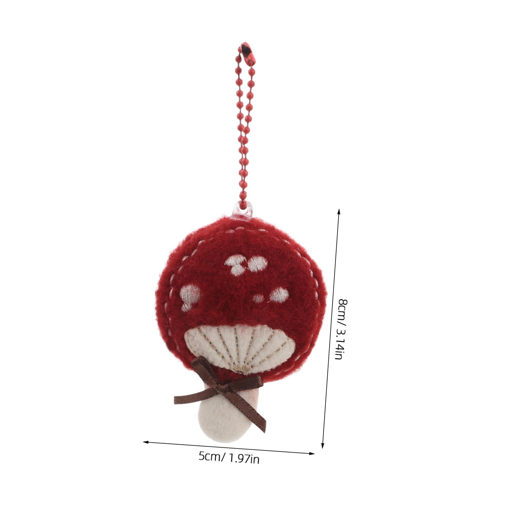 GRIRIW Cute Mushroom Keychain Handmade Plush Stuffed Mushroom Soft Cloth Mushroom Key Ornament Adorable Car Hanging Decoration Keychain All Occasions