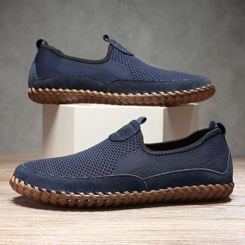Image of Men's Genuine Leather Loafer Shoes Slip On Soft Walking Driving Shoes