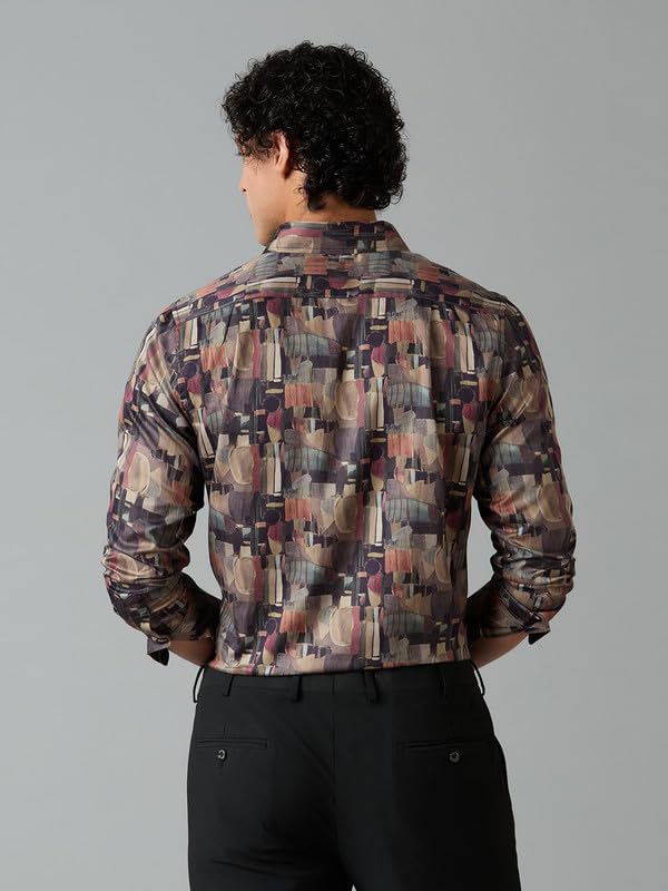 Image of MARK & ALBERT Men's Slim Fit Cotton Formal Shirt